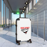 Inspirational Carry-On Suitcase – "Make Money AND Smile" Travel Luggage