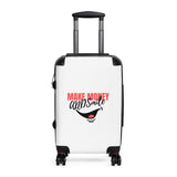 Inspirational Carry-On Suitcase – "Make Money AND Smile" Travel Luggage